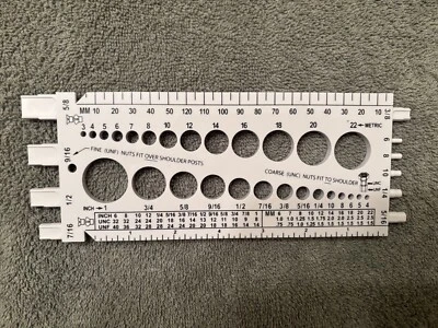 PRO-BILT HOT ROD PARTS NUT, BOLT, SCREW, THREAD PITCH GAUGE - MEASURES BOTH SAE & METRIC - VERY HANDY!