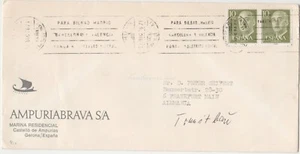 Cubierta España, 1976. Figueras Gerona a Frankfurt. Ampuriabrave SA Marina Residenc - Imagen 1 de 2