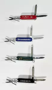 Lot of 4 Vintage Victorinox Advertising Key Chain Knives - Picture 1 of 3