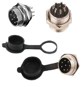 Spina presa pannello 8 pin con tappo per microfono radio Yaesu Icom VHF UHF HF  - Foto 1 di 1