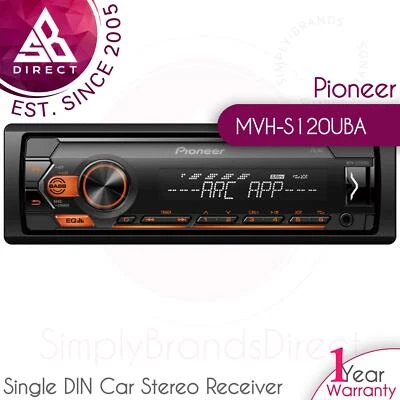 Pioneer MVH-S120UBA 1DIN Car Stereo Media Receiver│Mechless Radio│USB│MP3 Aux - Image 1 of 3