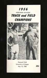 orig. Oregon Ducks 1956 North Div. Champ. *LEICHTATHLETIKPROGRAMM* Bill Dellinger - Bild 1 von 4
