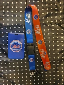 New York Mets MLB Lanyard Keychain & ID Holder  - Picture 1 of 2