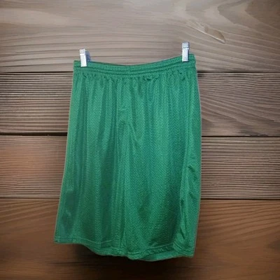 Alleson Athletic Basketball Shorts Men's Size Medium 28×9 Green Tanzania Made - Image 1 of 4