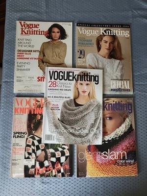 Lot of 5 Vogue Knitting International Magazines 1990-2015 Holiday Collector's - Image 1 of 4