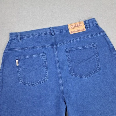 Vintage Gitano Jeans Womens 18 Cobalt Blue Curvy Fit High Rise 80s Mom Denim - Image 1 of 4