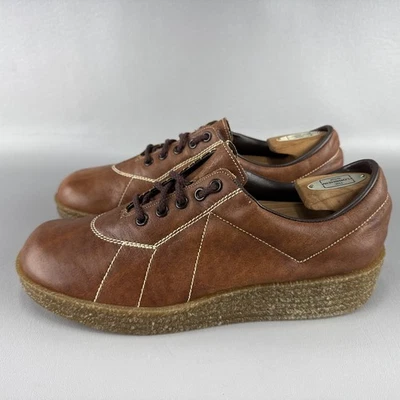 Vintage Grizzlies Shoes Mens 9 Med Brown Platform Wedge Chunky Retro Old School - Image 1 of 4
