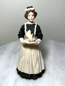 Vintage casa delle bambole miniatura bambola vittoriana cameriera servizio tè 1:12 resina - Foto 1 di 15