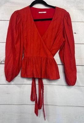 Top Tularosa Talla LG Naranja Ojales Preppy Foto 1 de 4