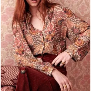 Sezane Irina Langarm Bluse Blumen Größe EU 44 / US XL - Bild 1 von 8