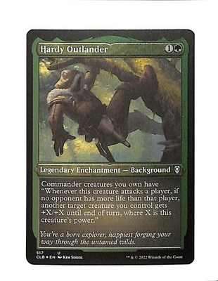 2022 MTG CLB BALDUR'S GATE EN 235 HARD OUTLANDER UNCOMMON FOIL ETCHED - Image 1 of 2