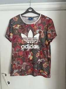 Adidas Farm Fugiprabali Trefoil Boyfriend T-Shirt Womens Size 8 - Picture 1 of 7