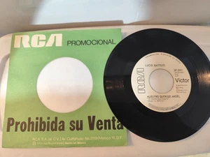 LUCIO BATTISTI La Colina de los Cerezos 1974 MEXICAN PROMO 7¨ SINGLE ROCK POP - Picture 1 of 3