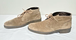 Bota Chukka 1901 Hombre Cuero Gamuza Marrón Talla 45 - Hecha en Italia - Imagen 1 de 12