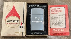 VINTAGE ZIPPO ADVERTISING NORTH AMERICAN VAN LINES HIGH POLISH MINT IN BOX - Picture 1 of 7