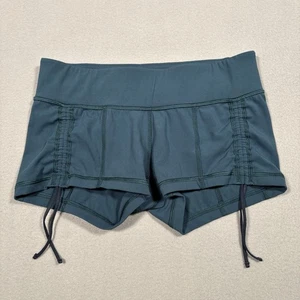 Lululemon Hot Hot Short Alberta Lake Color Size 4 Ruched Blue Run Shorts - Picture 1 of 7
