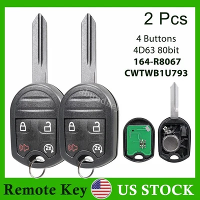 2 Repuestos para Ford F-150 250 350 450 Super Duty Mando a distancia sin llave Llavero de coche Foto 1 de 4