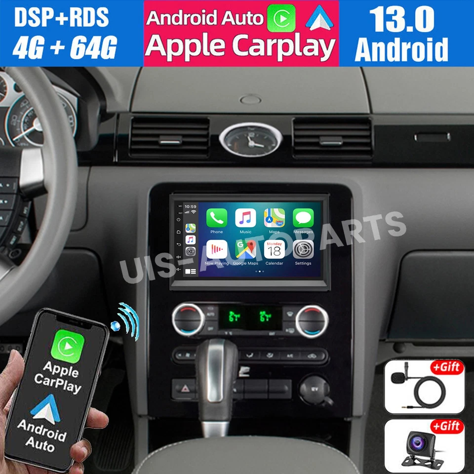 4+64GB For Mercury Sable 2008-2009 Android 13 Apple CarPlay Car Radio GPS Stereo - Image 1 of 4