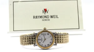 RAYMOND WEIL GENEVE TWO TONE CLASSIC DATE DIAL 9958 LADIES WATCH *NEEDS BATTERY* - Picture 1 of 4