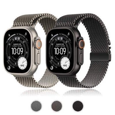 Titanium Milanese Loop Band for Apple Watch Ultra 3 2 1 49mm | 46mm Series 11 10 - Image 1 of 4