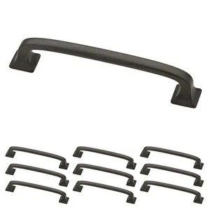 Lombard (10-Pack) Cabinet Handles 4' Hole Center Soft Iron Kitchen Drawer Pul... - Picture 1 of 3