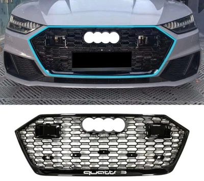 For Audi A7 2019-2022 S7 RS7 ACC Front bumper Honeycomb mesh Grille grill - Image 1 of 4