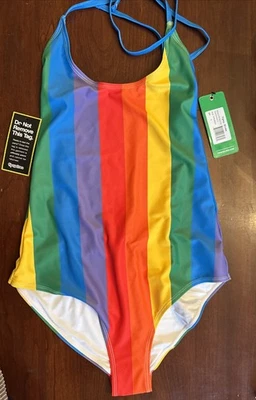 Tipsy Elves Women’s Rainbow One Piece Swimsuit Small NWT - Image 1 of 4