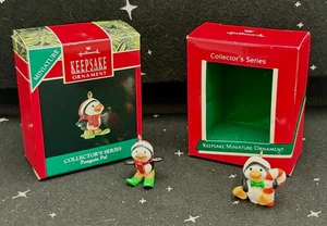 Vintage Hallmark Miniatur Ornamente Lot von 2 Penquin Pal Serie 2. & 3. Auflage - Bild 1 von 5