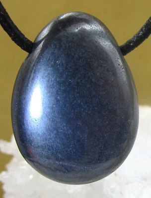 HÄMATIT   Trommelstein    gebohrt    EDELSTEIN  ANHÄNGER     Nr.5 - Bild 1 von 2