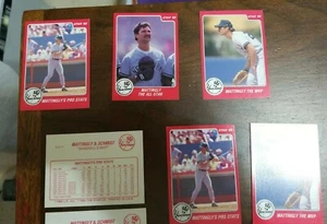 Don Mattingly 1988 Star Company New York Yankees RED Promo Cards #3, 5, 7 & 11 - Picture 1 of 3
