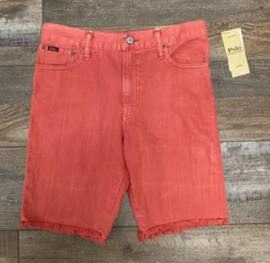 NWT Ralph Lauren Polo Boys Red Raw Hem Sullivan Fit Shorts - Size 16 - Picture 1 of 2