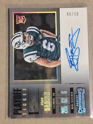 2017 Panini Contenders Auto Rookie Ticket Variation /99 #275 Chad Hansen RC Jets - Image 1 of 4