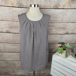 Merona Sleeveless Blouse Geometric Print Keyhole Back Casual Top XL - Picture 1 of 6
