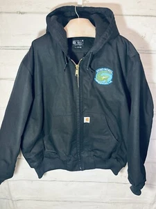 Carhartt Jacket Mens 2XL Blue Lined Work Mechanic Outdoor Coat Dyno Nobel Patch - Picture 1 of 14