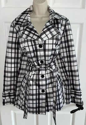 NorthCrest 经典格子黑白双层雨衣 L 大号或 XL — 第 1/4 张图片