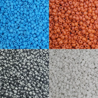 6/0 Glass Seed Beads 4mm Opaque Round Beads 50g for Jewellery Making - Image 1 of 4