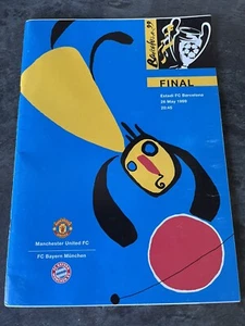1999 MANCHESTER UNITED MAN UTD V BAYERN MUNICH CHAMPIONS LEAGUE FINAL PROGRAM - Picture 1 of 4