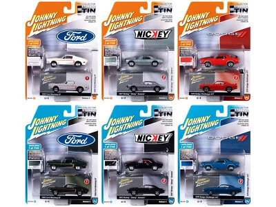 COLLECTOR'S TIN 2021 RELEASE 3, SET OF 6 CARS 1/64 BY JOHNNY LIGHTNING JLCT008 - Image 1 of 4