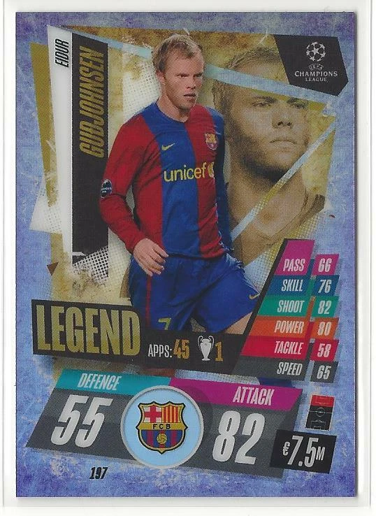 2020-21 Topps Chrome Match Attax Eidur Gudjohnsen Purple Refractor #/299 Legend - Image 1 of 1