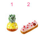 Vtg French Miniature Figurine Bakery Cake, Pastry, Pinapple Dessert, Porcelain