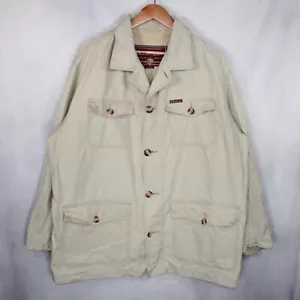 Marlboro Classics Feldjacke Herren 2XL Creme Vintage Knopf Taschen Hausarbeit Arbeit - Bild 1 von 14