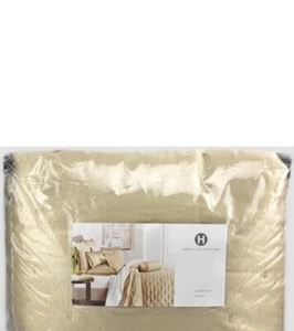 Hotel Collection Glint KING Quilted Coverlet & Pillowshams Set, Gold- New - Picture 1 of 6
