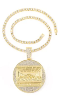 Ожерелье с фианитами позолоченное 24 дюйма 1,75 карата ювелирные изделия неограниченное количество - Изображение 1 из 4