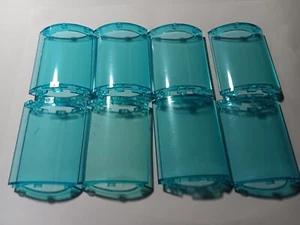 LEGO BULK LOT 8 TRANS LIGHT BLUE CYLINDER QUARTER 4X4X6 #30562 - Picture 1 of 1