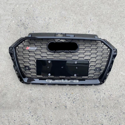 Для Audi A3 S3 2017-2020 RS3 стиль черное кольцо сотовая решетка переднего бампера - Изображение 1 из 3