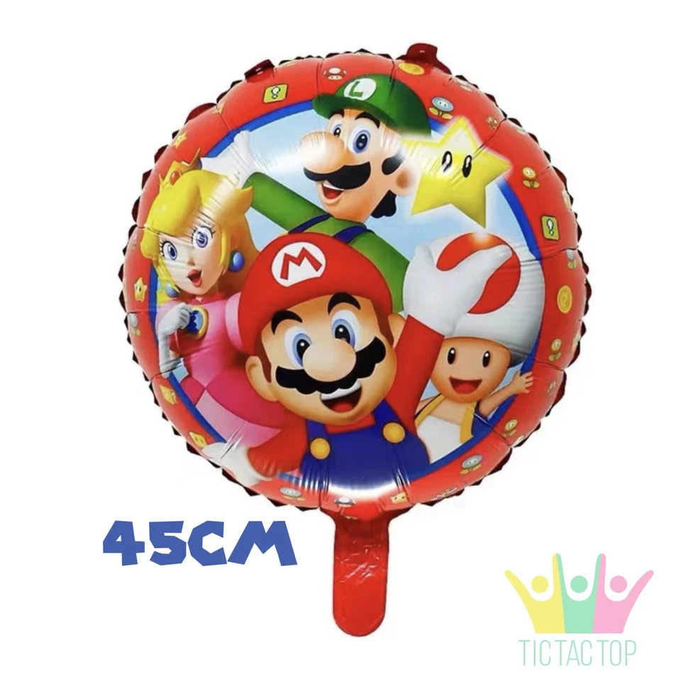 Super Mario Helium Balloon Foil. Lolly Loot Bag Cake Party Cupcake Bunting - image 1 of 1