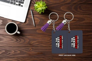 LLAVERO SUBLIMACIÓN LLAVERO MDF MEJOR PERSONA MALA ACTITUD DIVERTIDO CULO REGALO NUEVO - Imagen 1 de 4