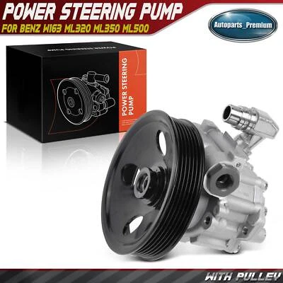 Power Steering Pump with Pulley for Mercedes-Benz W163 ML320 ML350 ML500 ML430 - Image 1 of 4