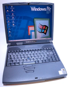 Laptop vintage Windows ME Toshiba Satellite Pro 4200 Intel P3 600 80 GB Top Win - Foto 1 di 23