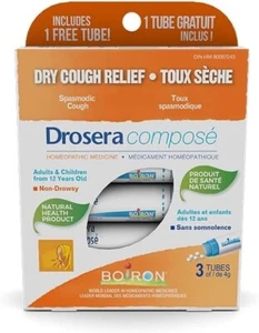 Boiron Drosera Compose Dry Cough Relief Spasmodic Cough, 12 Grams - Picture 1 of 3